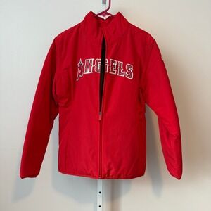 Majestic Los Angeles Angels MLB Therma Base Full‎ Zip Jacket Red Men's M